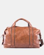 Custom Bugatti Valentino Duffle Bag-Vegan Leather-Cognac