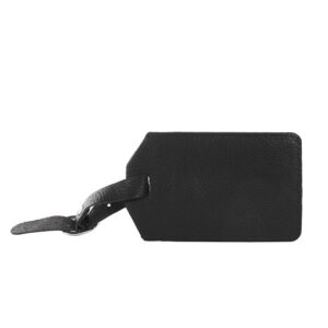 Custom Bugatti Leather Luggage Tag-Black