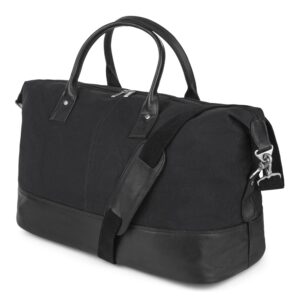 Custom Bugatti Colombian Leather Duffle Bag-Black