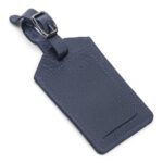 Custom Bugatti Leather Luggage Tag-Navy