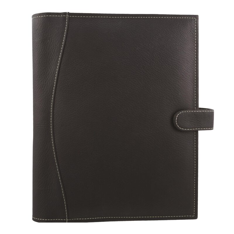 Custom Bugatti Vaquetta Leather Journal - Black